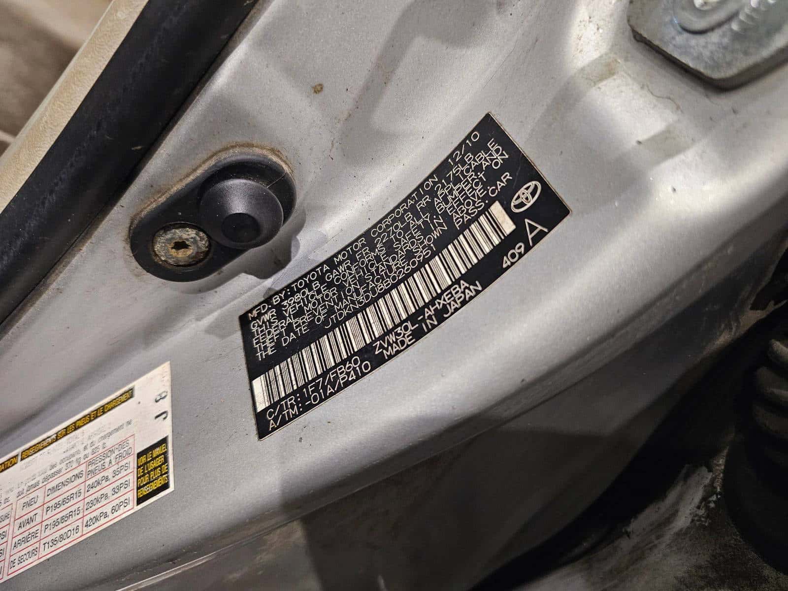 TOYOTA PRIUS 2011 thumbnail 6