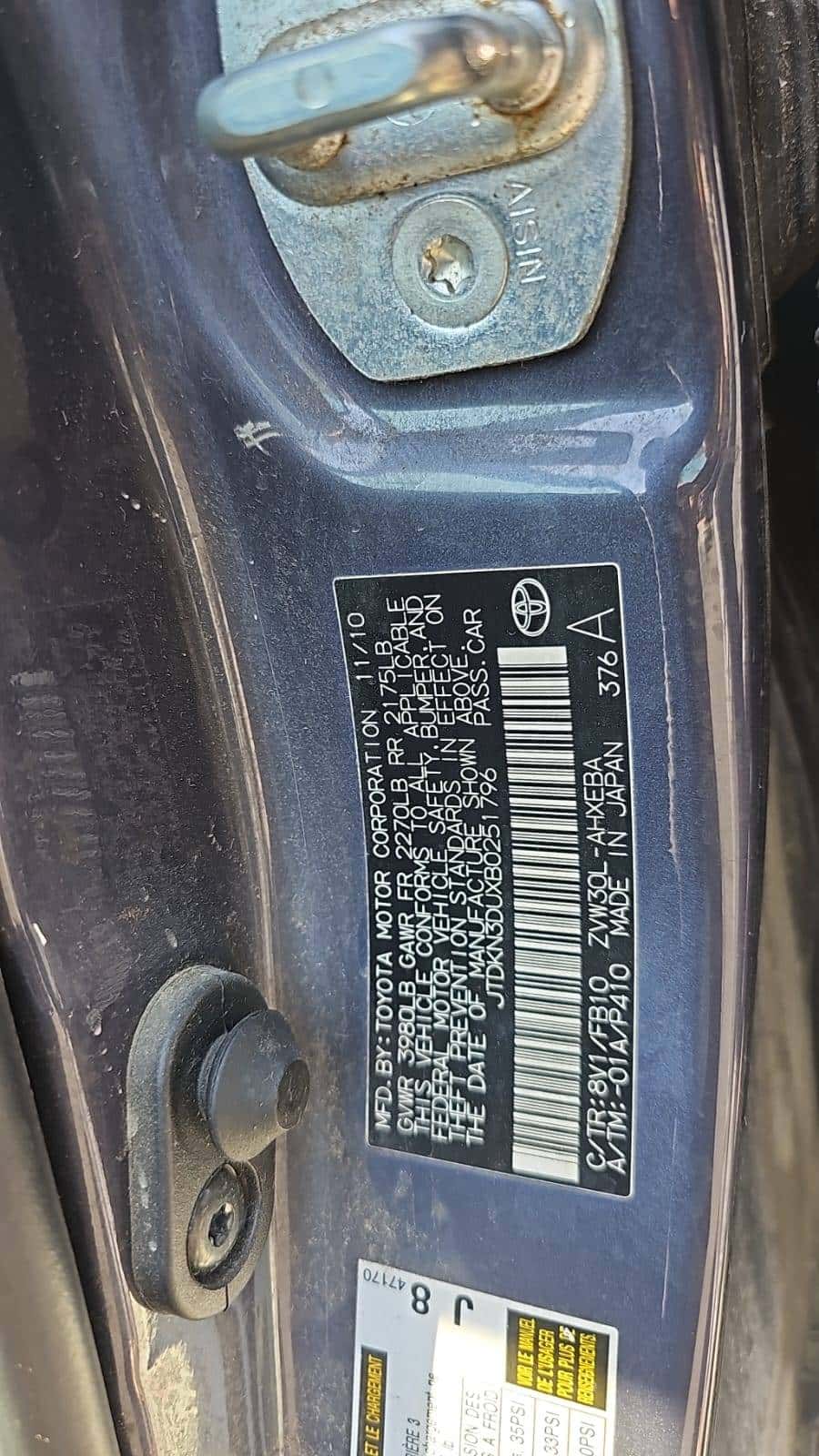 Toyota Prius 2011 thumbnail 3