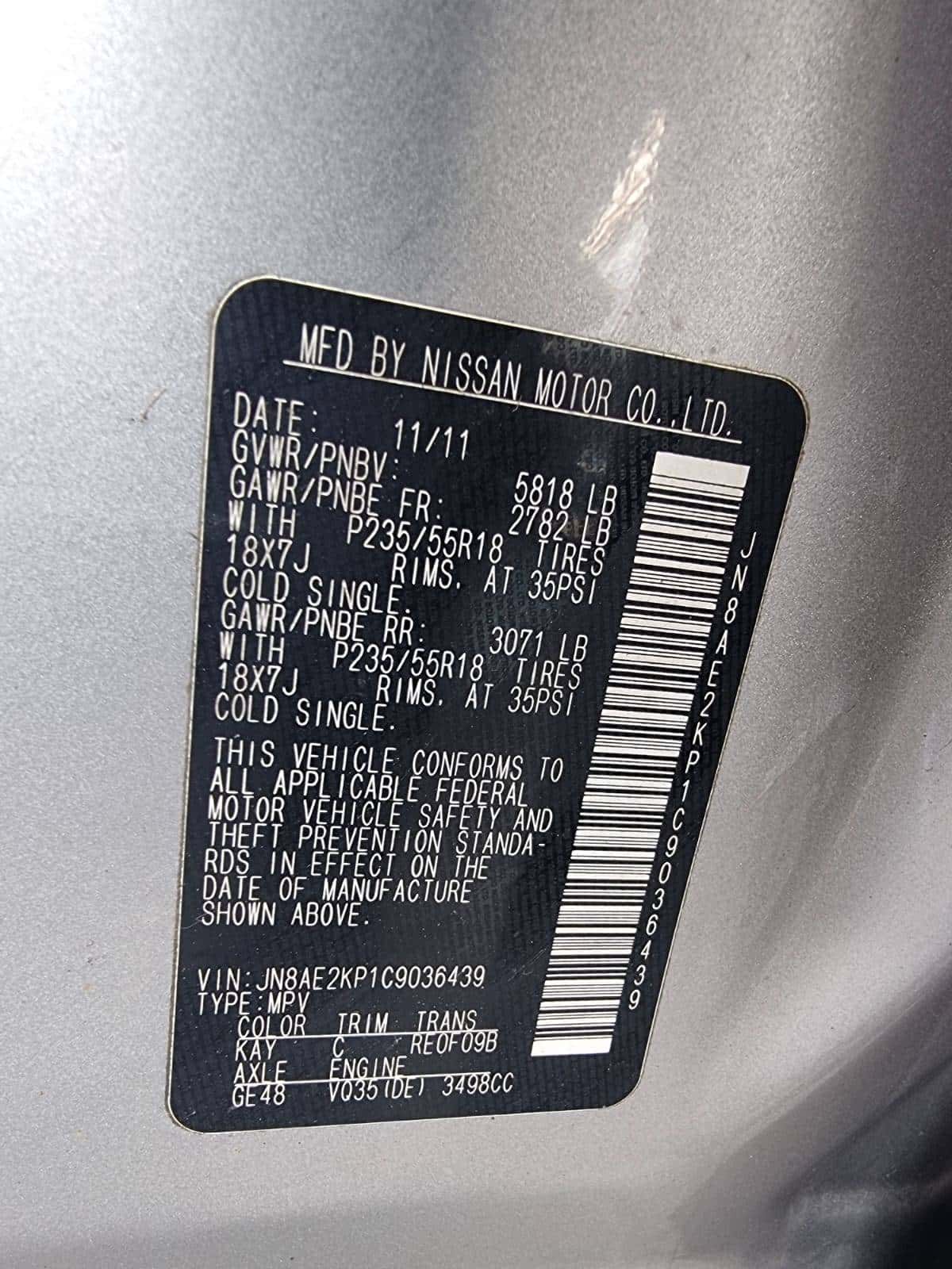 Nissan Quest 2012 thumbnail 3