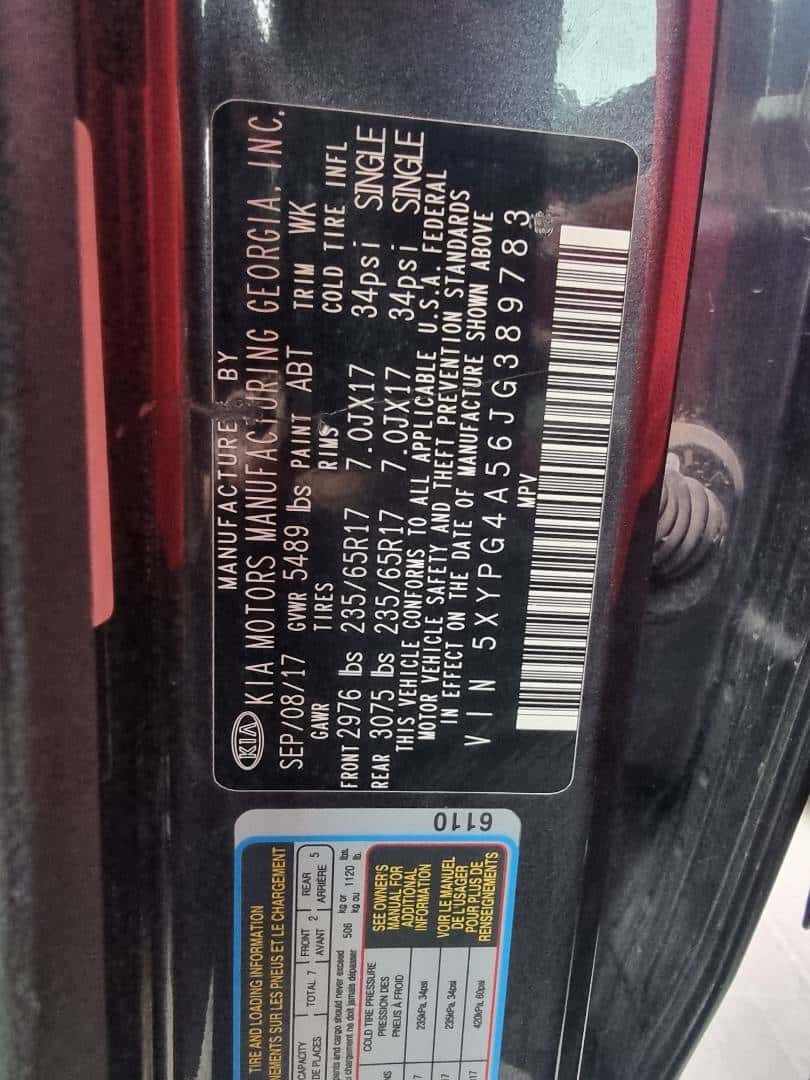 KIA SORENTO 2018 thumbnail 6