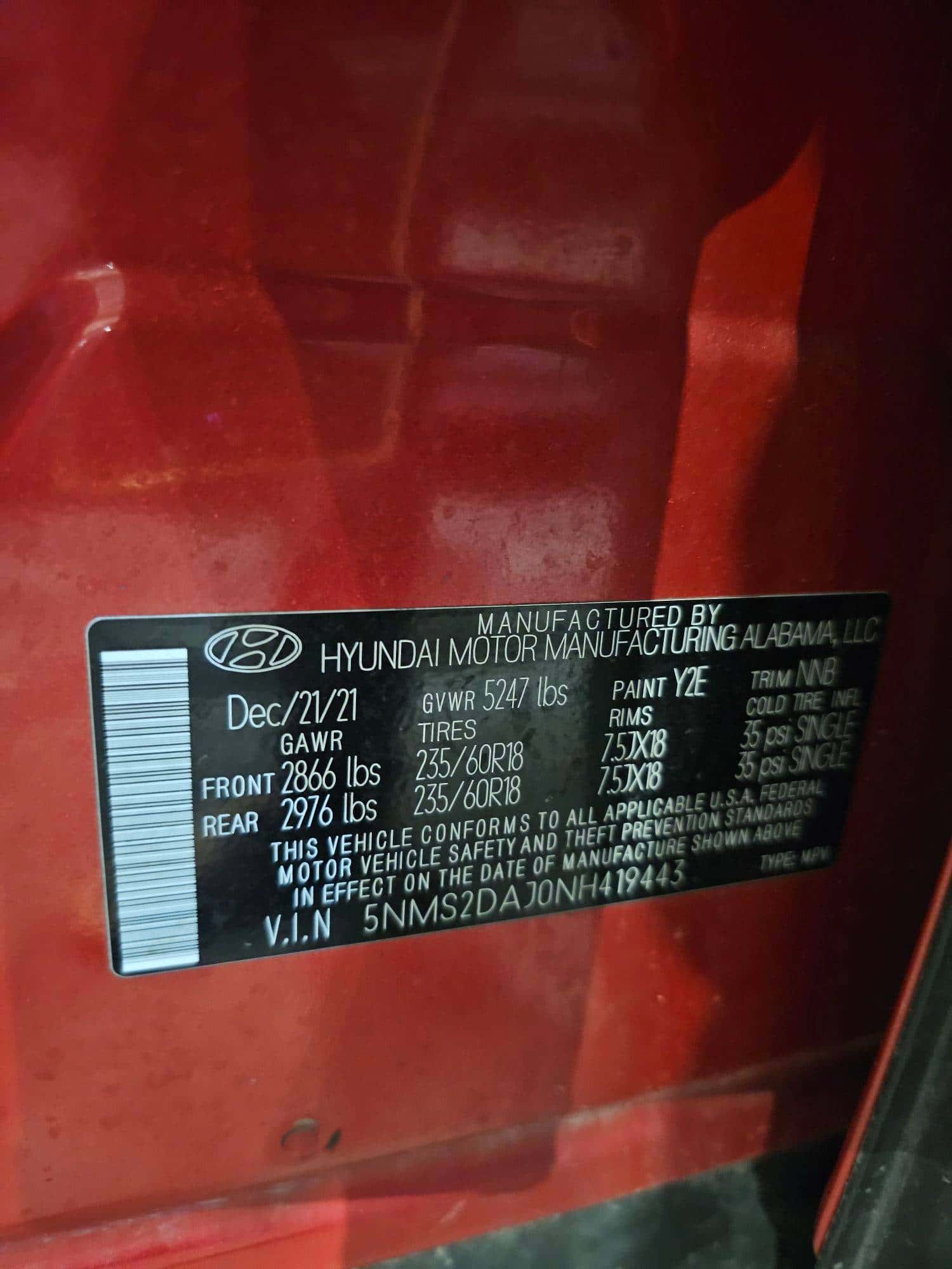 HYUNDAI SANTA FE 2022 thumbnail 7