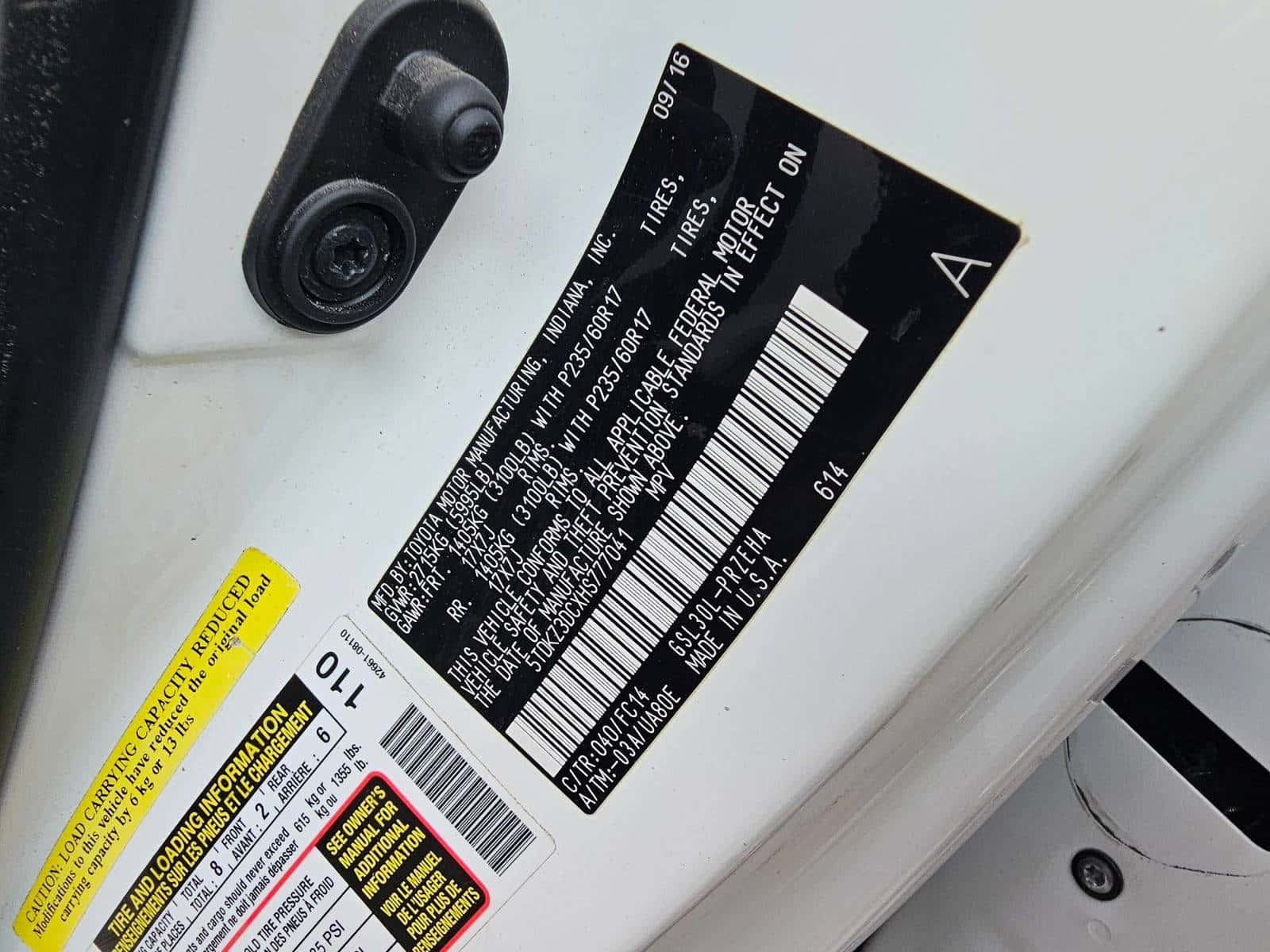 Toyota Sienna 2017 thumbnail 7