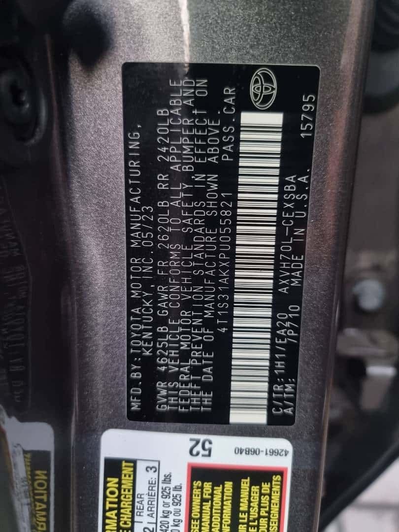 TOYOTA CAMRY 2023 thumbnail 7
