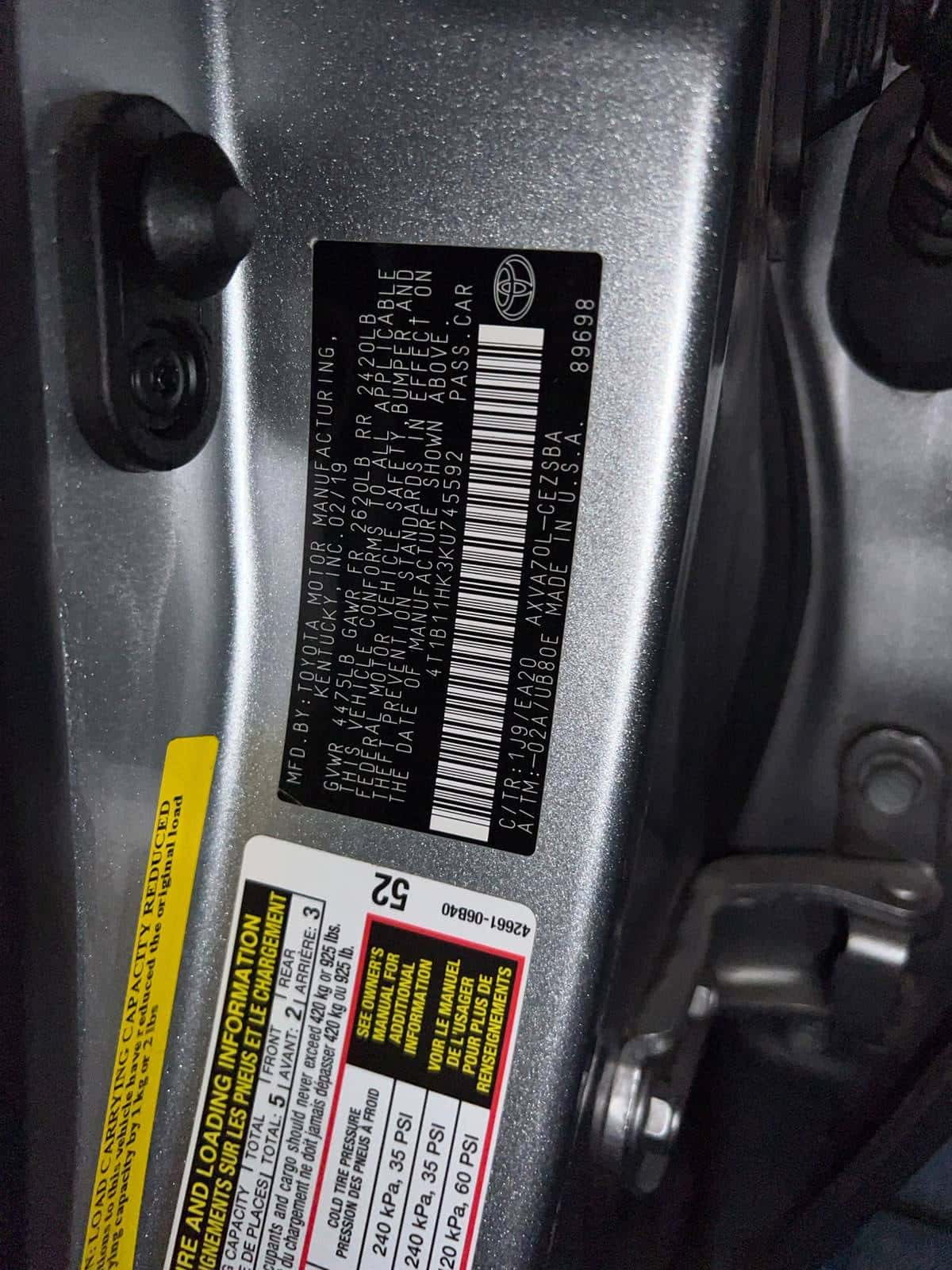 Toyota Camry 2019 thumbnail 6