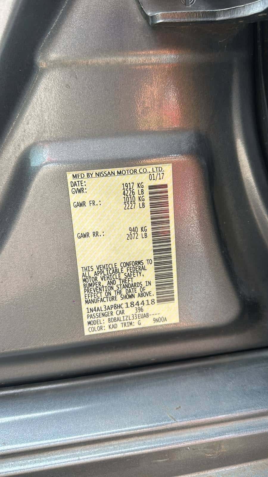 Nissan Altima 2017 thumbnail 7