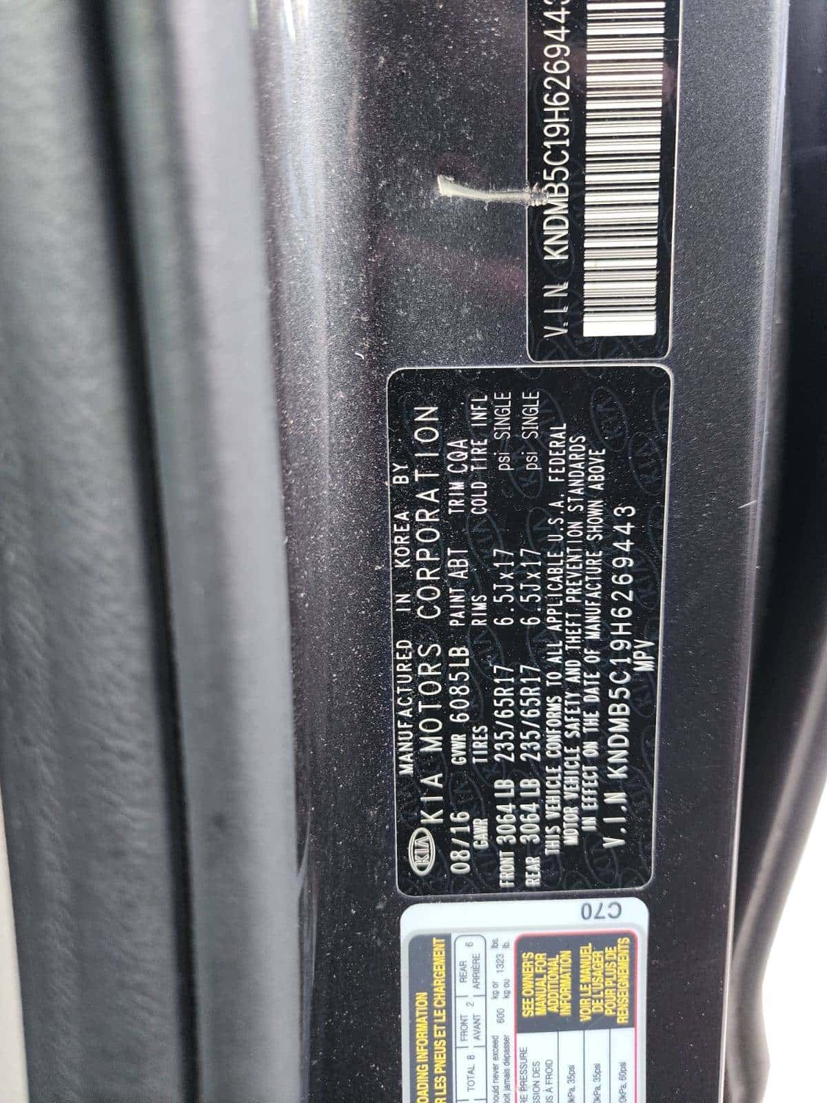 KIA SEDONA 2017 thumbnail 5