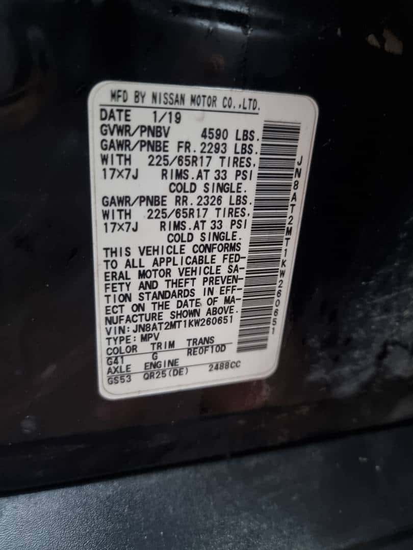 NISSAN ROGUE 2019 thumbnail 7