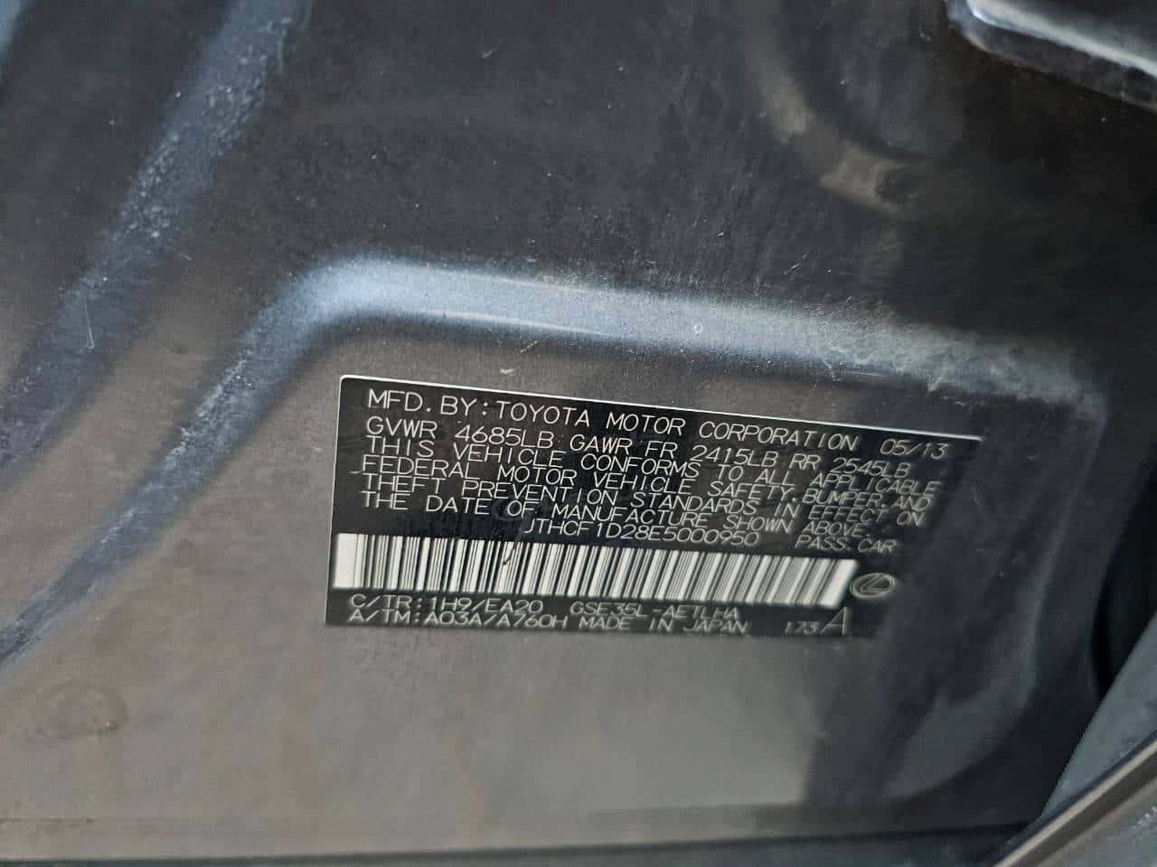 LEXUS IS 250 2014 thumbnail 7
