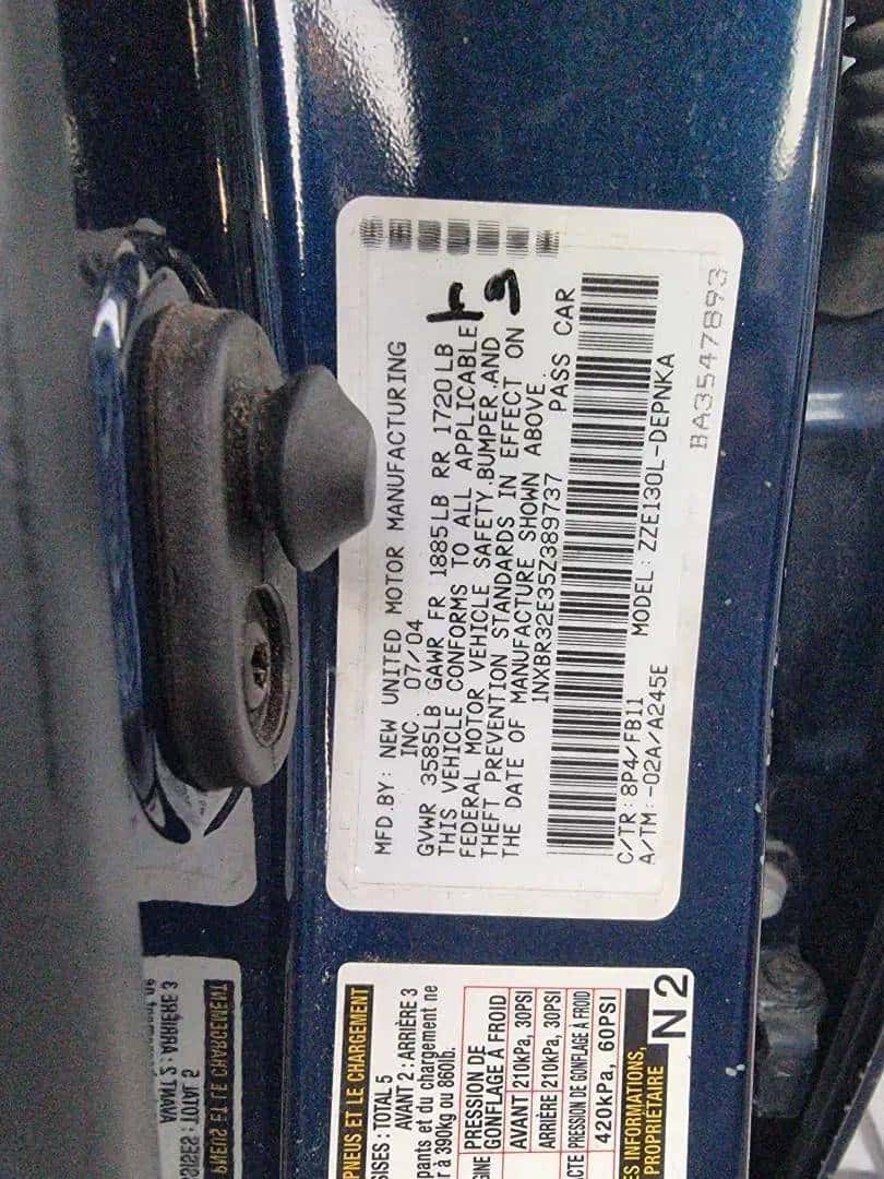 TOYOTA COROLLA 2005 thumbnail 6