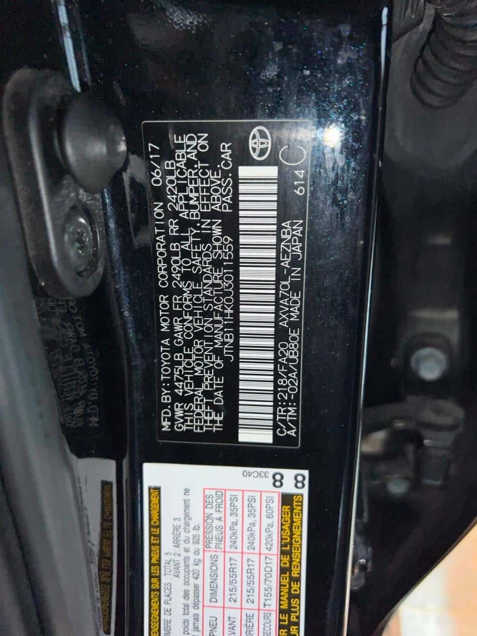 TOYOTA CAMRY 2018 thumbnail 5