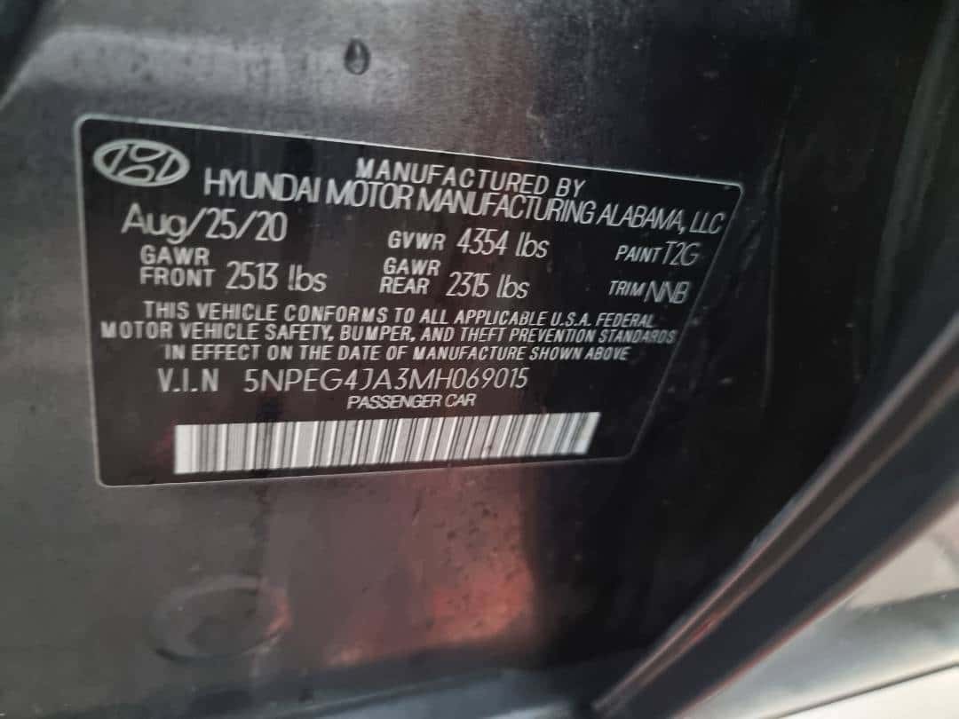 HYUNDAI SONATA 2021 thumbnail 7