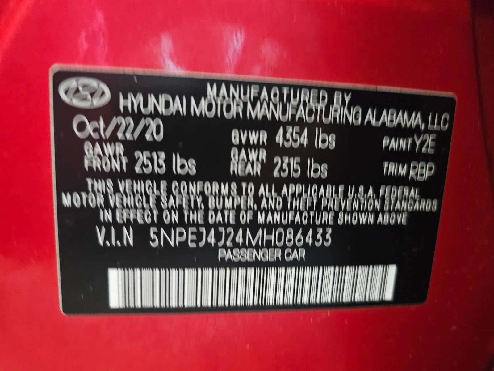 HYUNDAI SONATA 2021 thumbnail 6