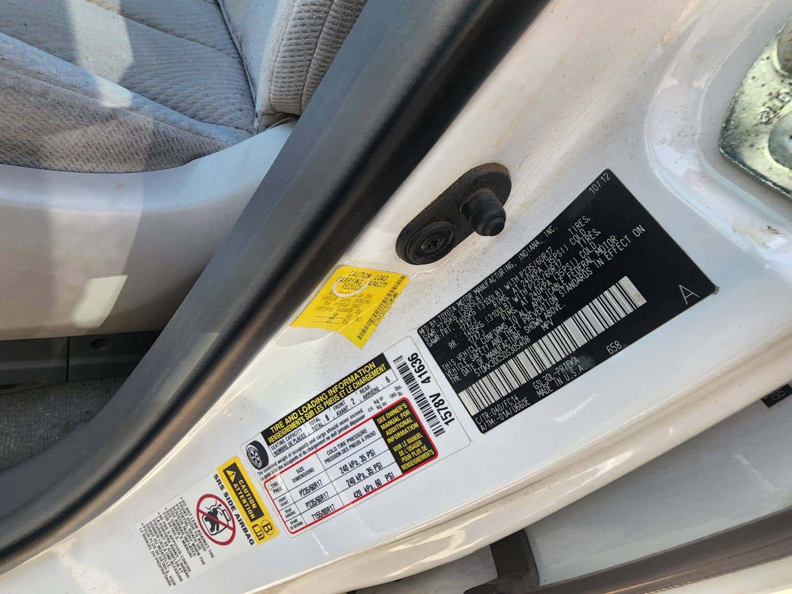 TOYOTA SIENNA 2013 thumbnail 6