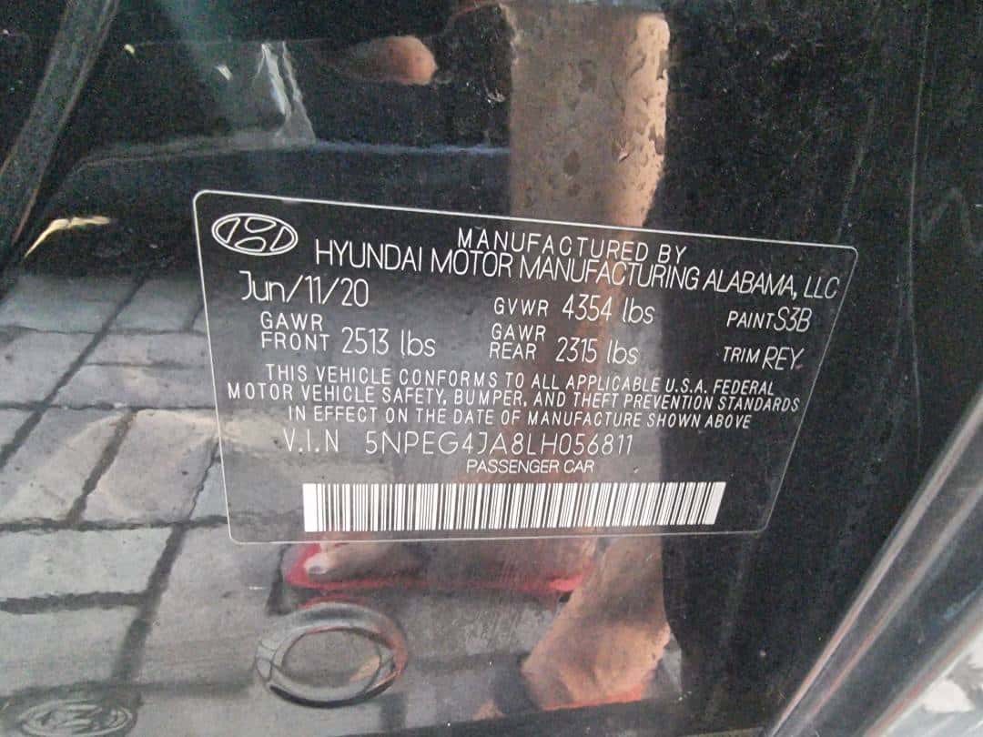 HYUNDAI SONATA 2020 thumbnail 7
