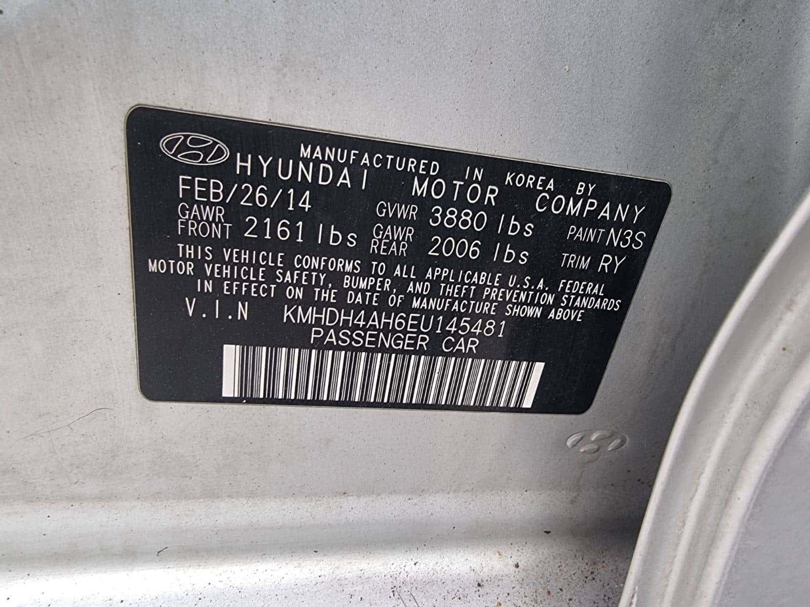 Hyundai Elantra 2014 thumbnail 3