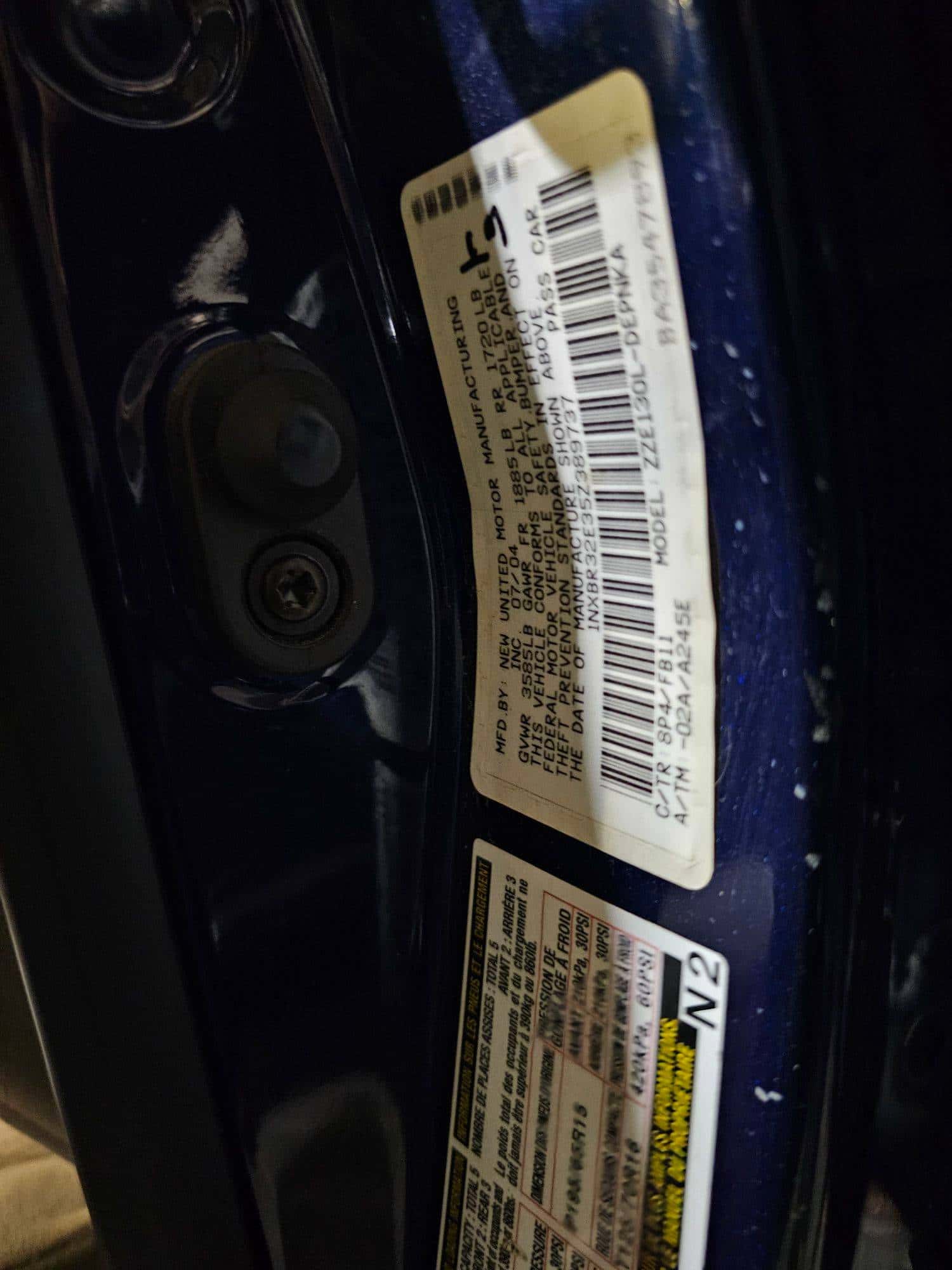 TOYOTA COROLLA 2005 thumbnail 7