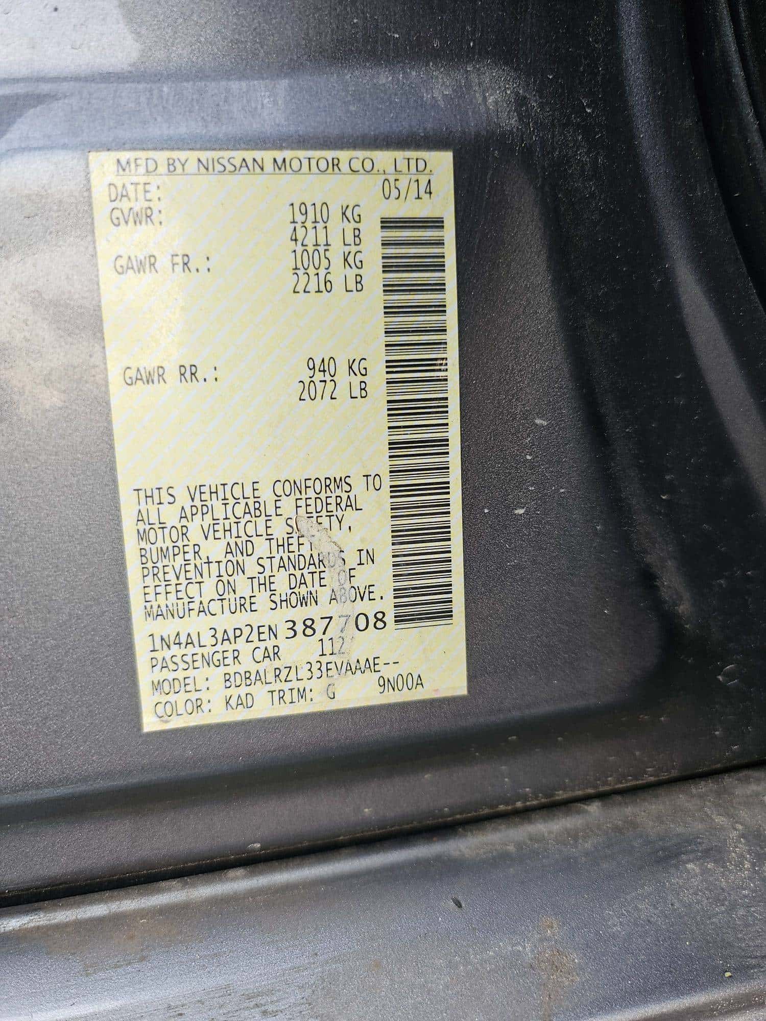 NISSAN ALTIMA - Exterior