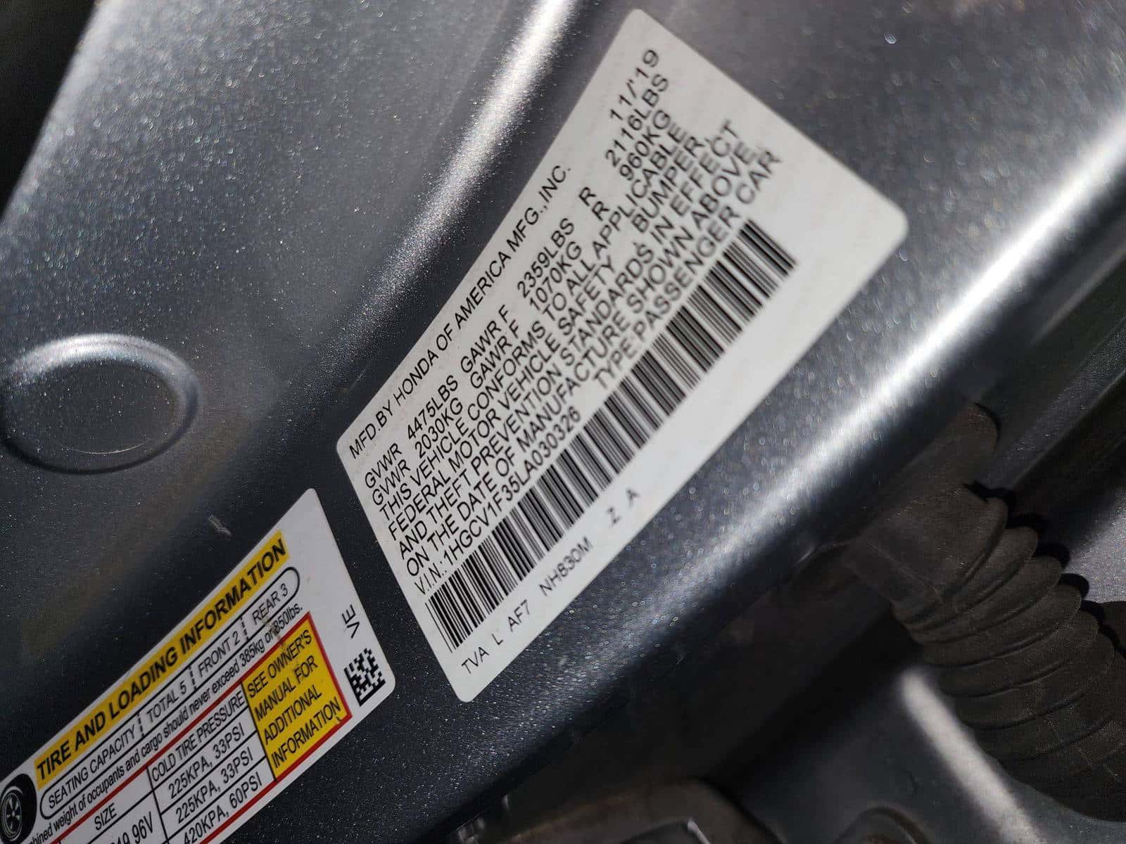 HONDA ACCORD 2020 thumbnail 7