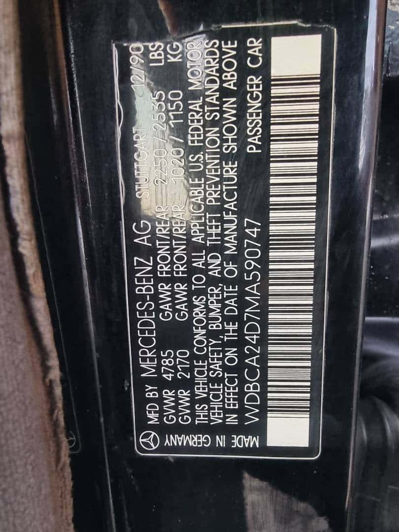 MERCEDES BENZ 300SE 1991 thumbnail 7
