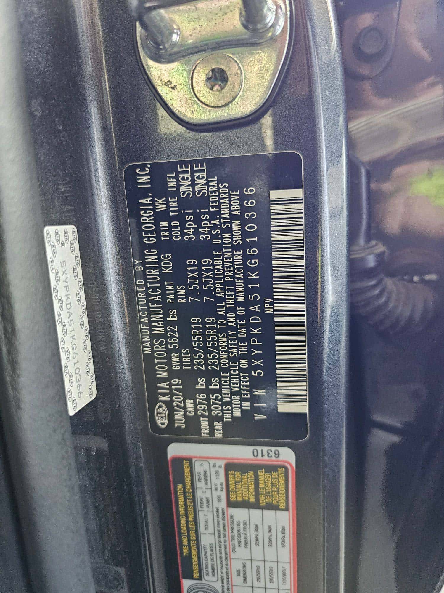 KIA SORENTO 2019 thumbnail 5