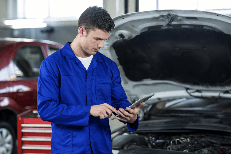 Carwa inspection specialist checking a vehicle