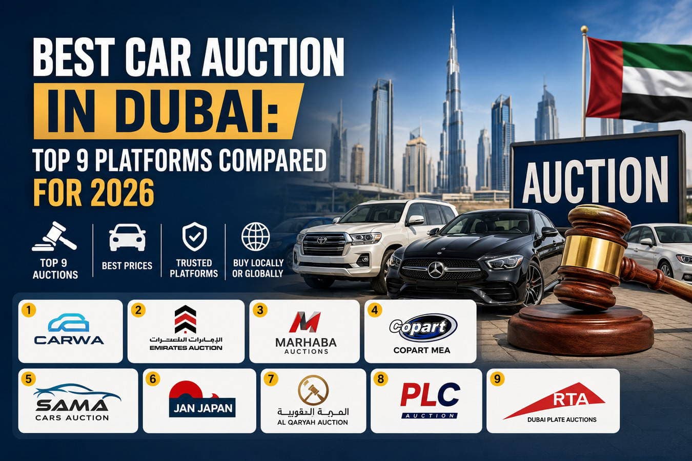 Best Car Auction in Dubai: Top 9 Platforms Compared for 2026