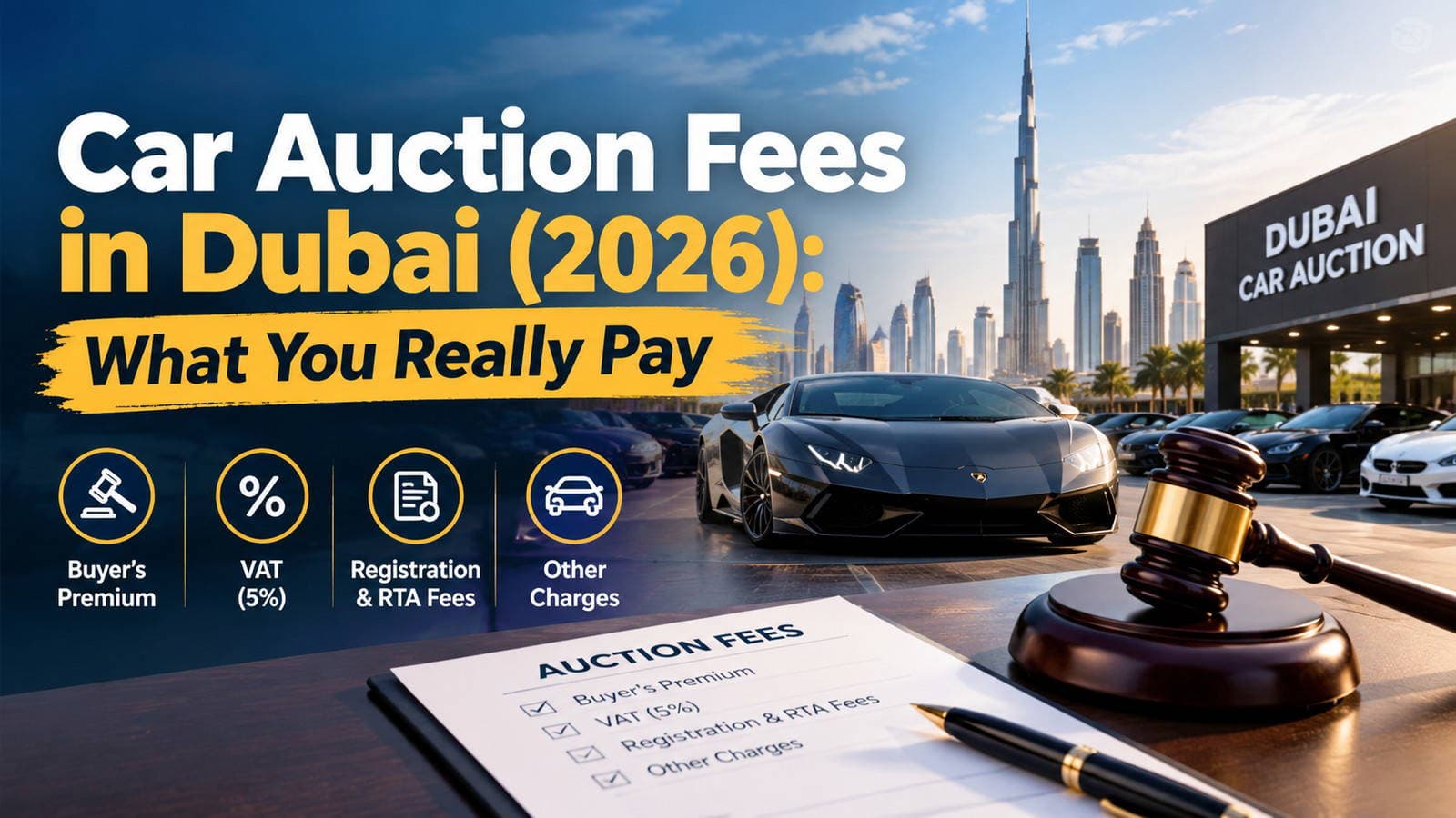 Car Auction Fees in Dubai (2026): What You Really Pay