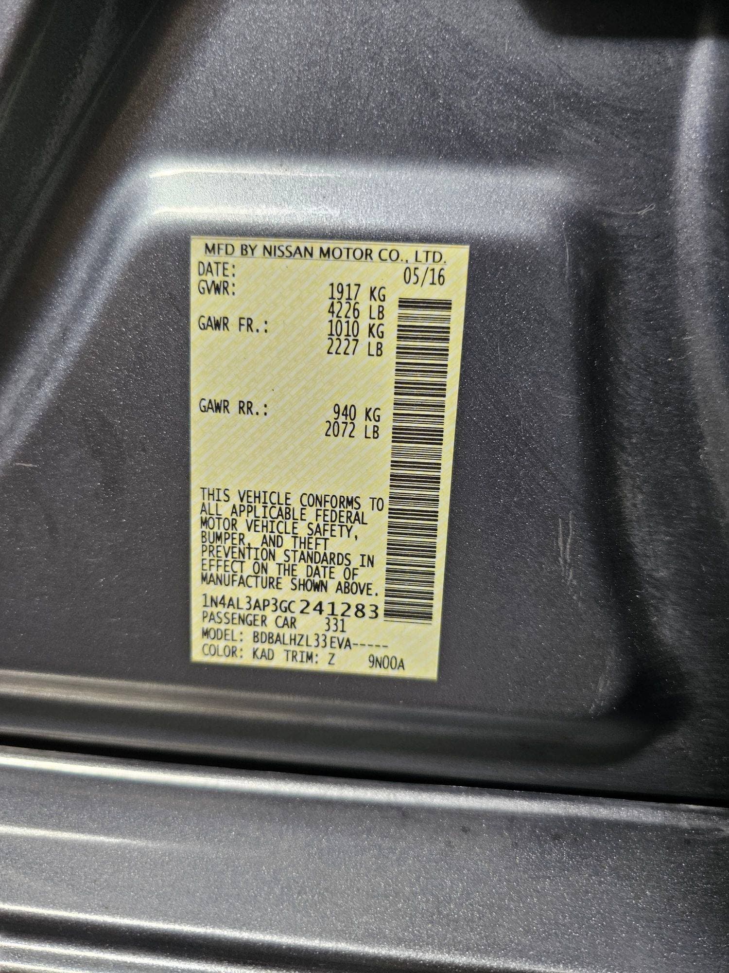 NISSAN ALTIMA 2016 view 8