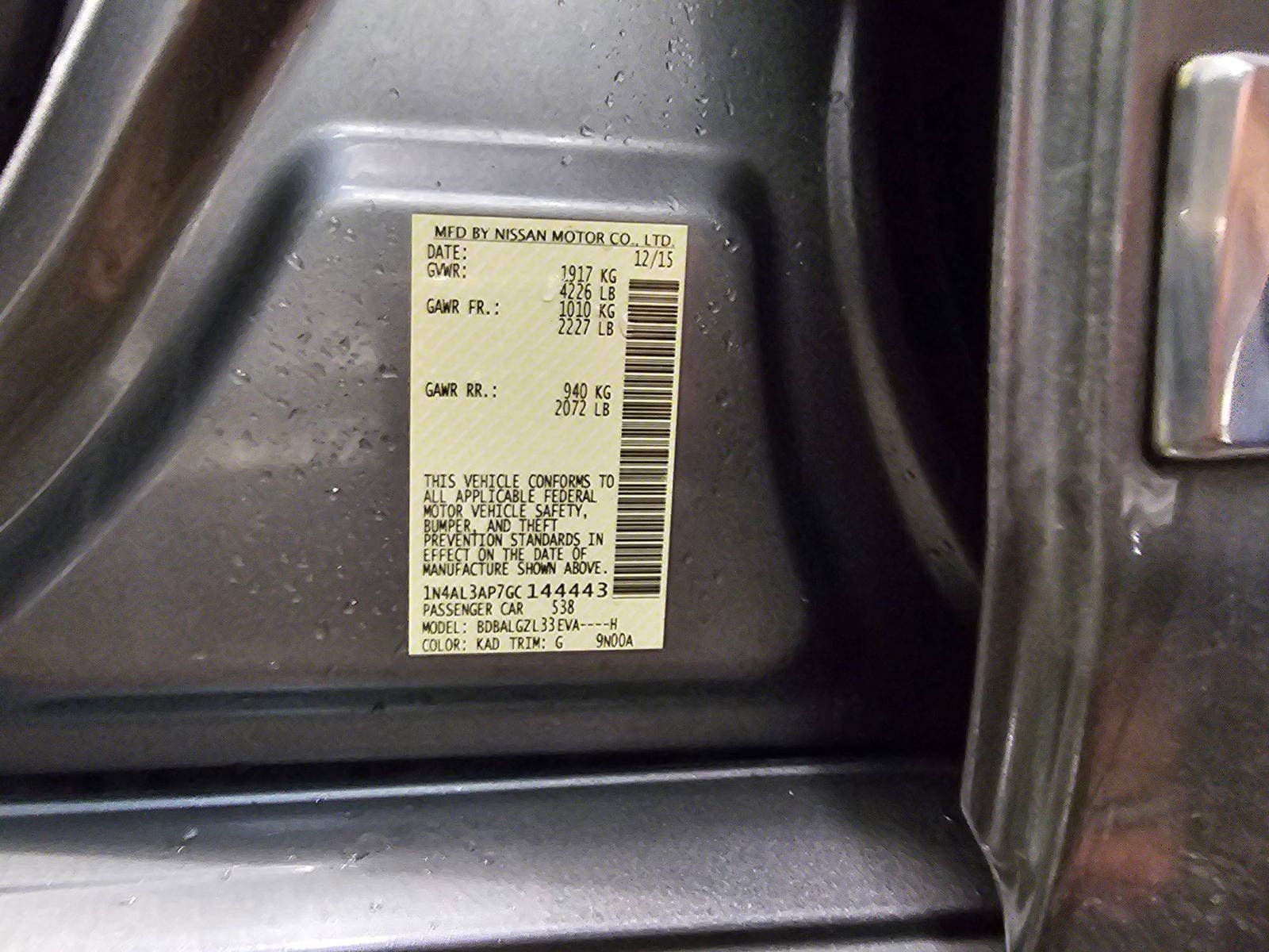 NISSAN ALTIMA 2016 view 8