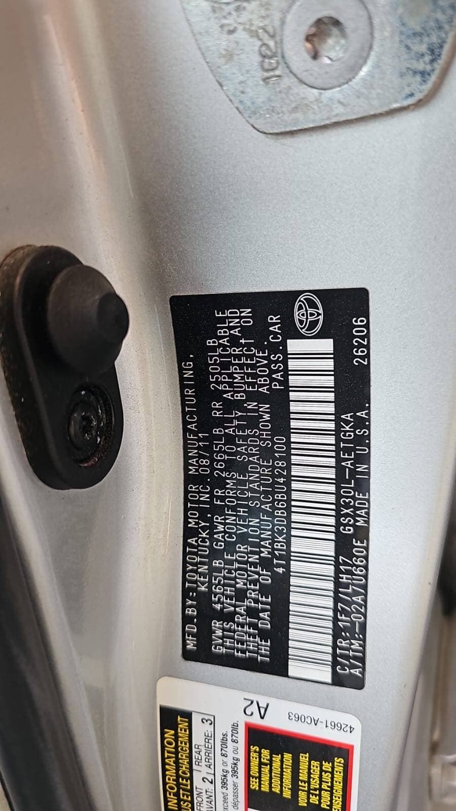 TOYOTA AVALON 2011 view 10