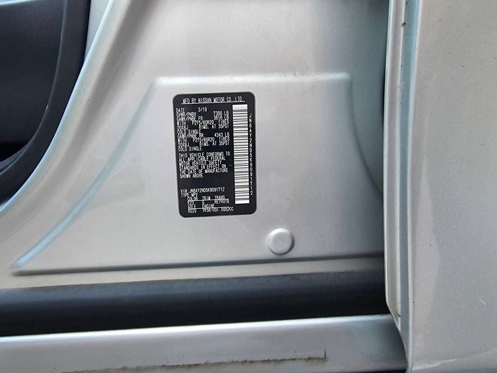 NISSAN ARMADA 2019 view 10