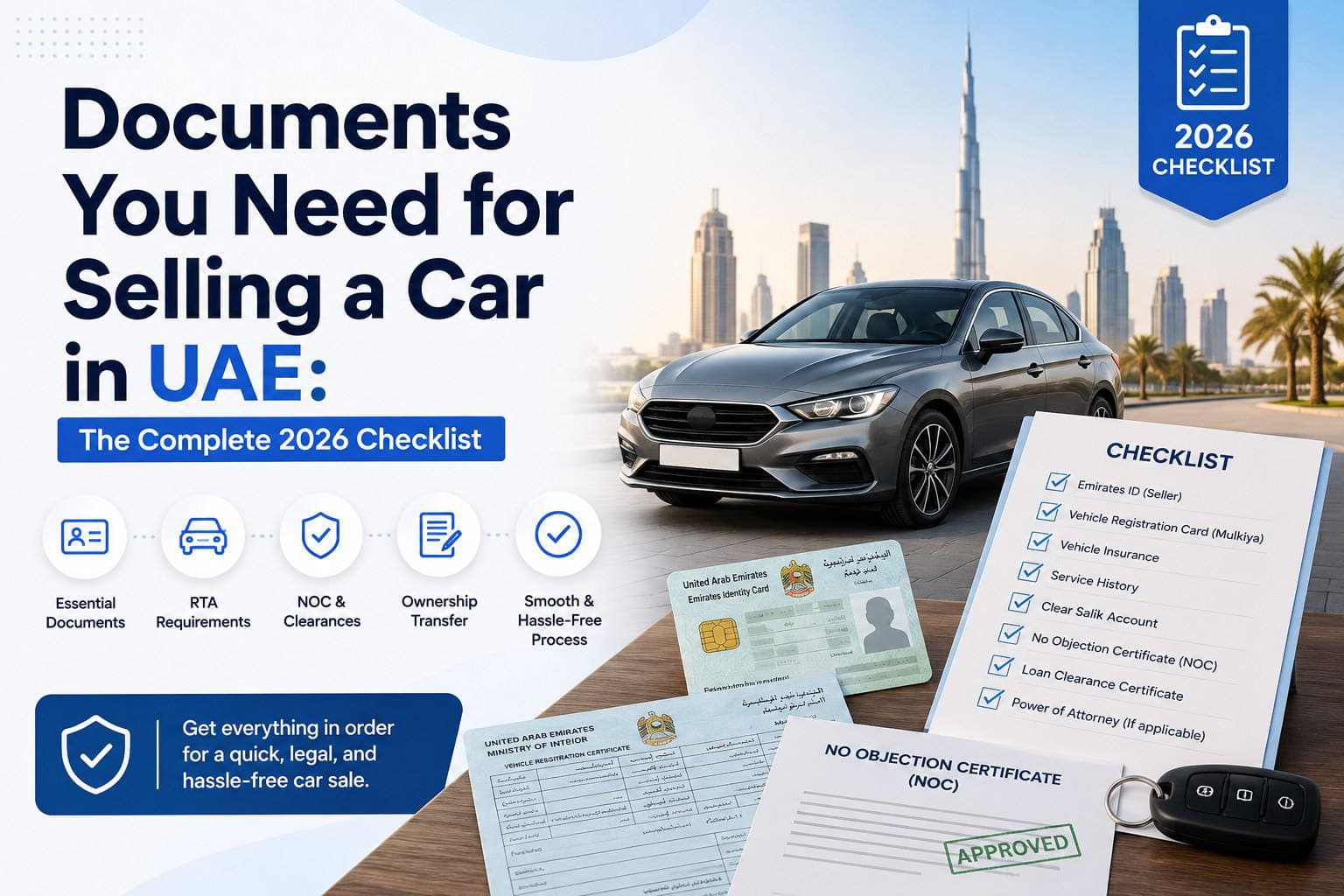 Documents You Need for Selling a Car in UAE: The Complete 2026 Checklist Documents You Need for Selling a Car in UAE: The Complete 2026 Checklist
