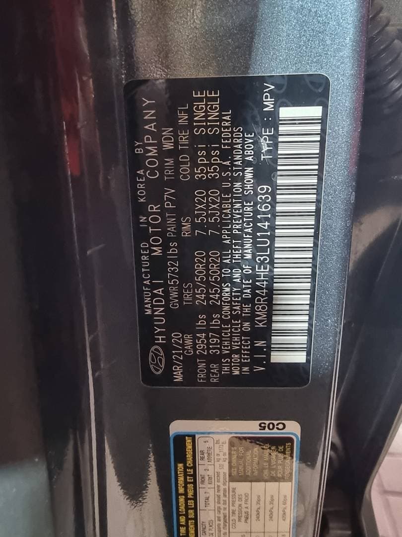 HYUNDAI PALISADE SEL 2020 view 9 HYUNDAI PALISADE SEL 2020 view 9